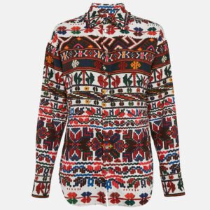 dsquared2 multicolor printed sateen easy dean shirt s