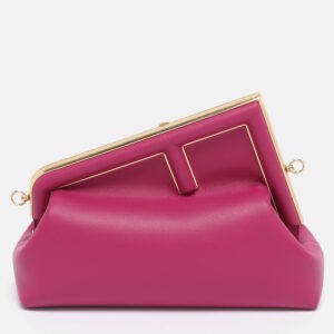 fendi burgundy leather fendi first midi shoulder bag