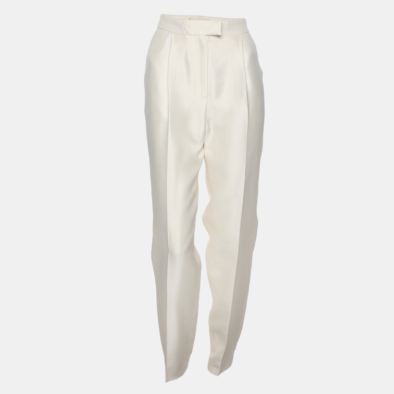 giambattista valli off white silk trouser xs
