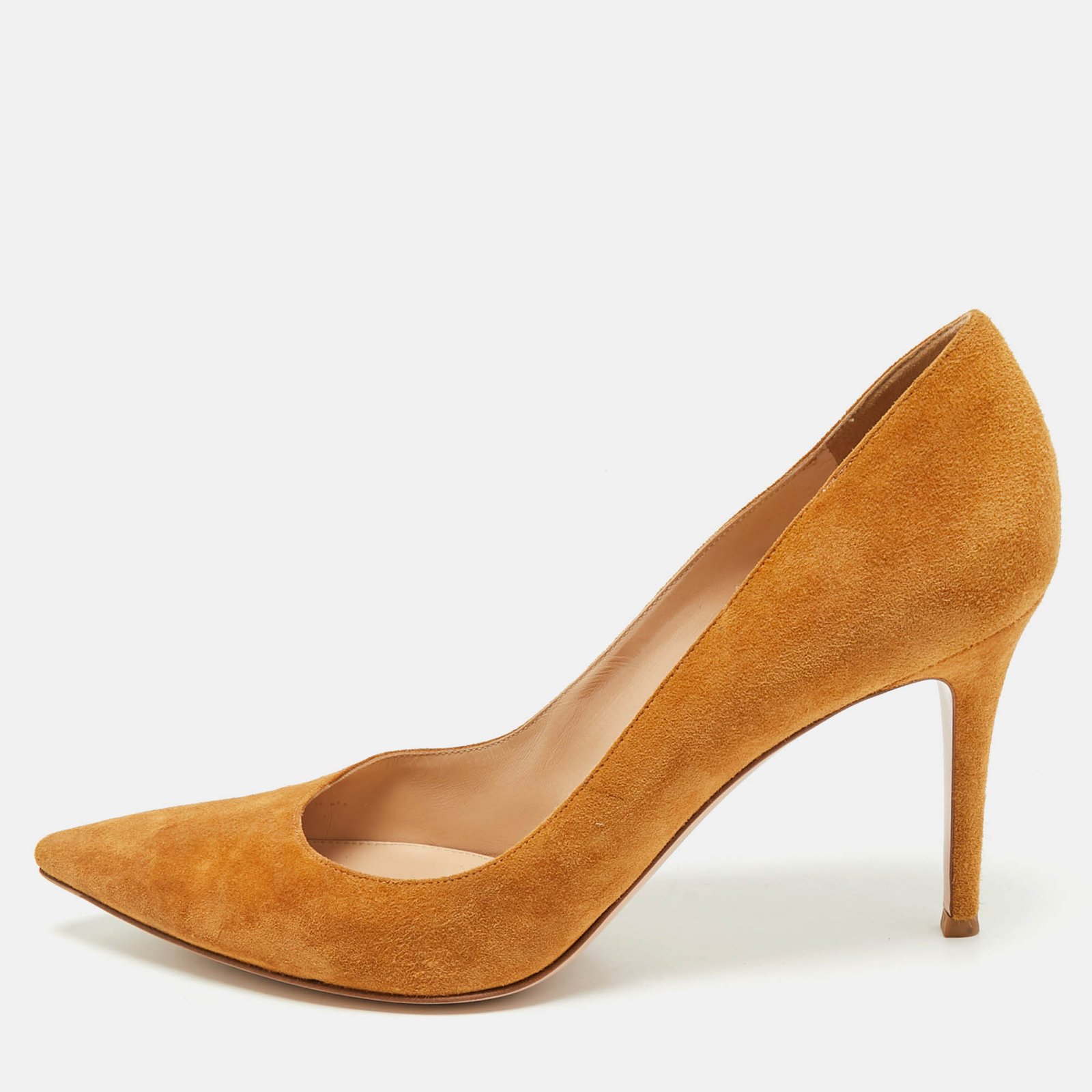 gianvito rossi tan suede gianvito pumps size 41.5