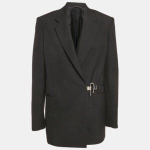 givenchy black wool single breasted blazer s