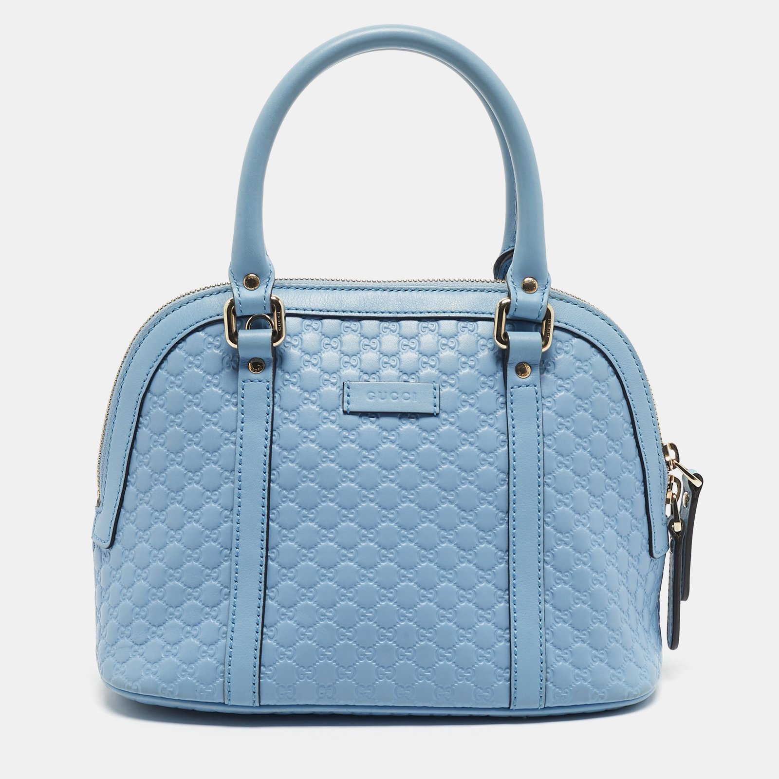 gucci light blue microguccissima leather mini nice dome bag
