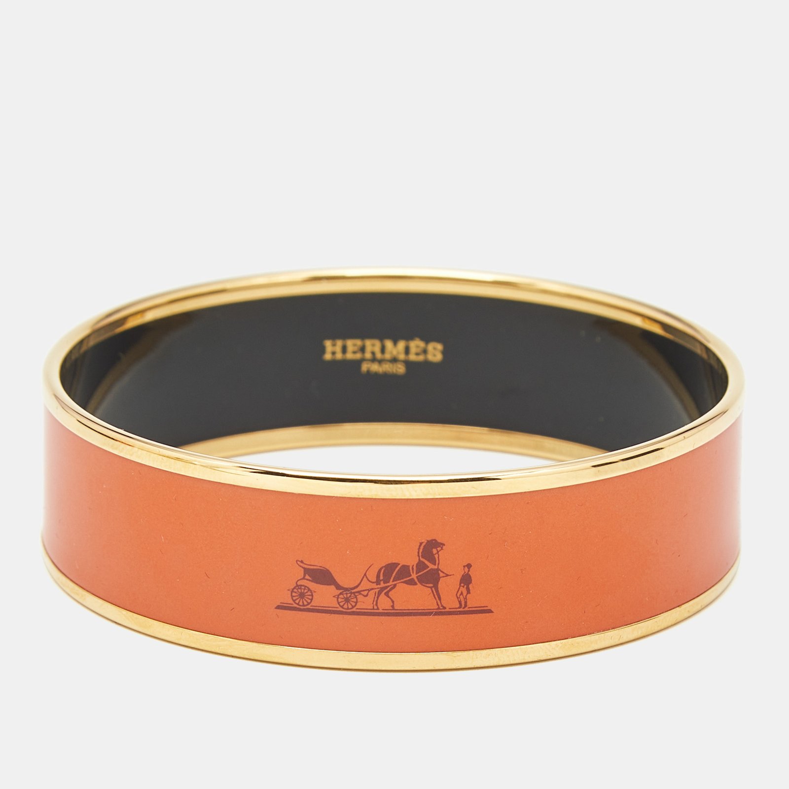 luxury-women-hermes-used-accessories-p1180343-006.jpg hermes caleche orange enamel gold plated bracelet