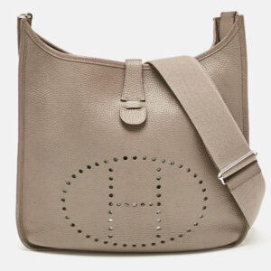 hermes etain togo leather evelyne iii gm bag