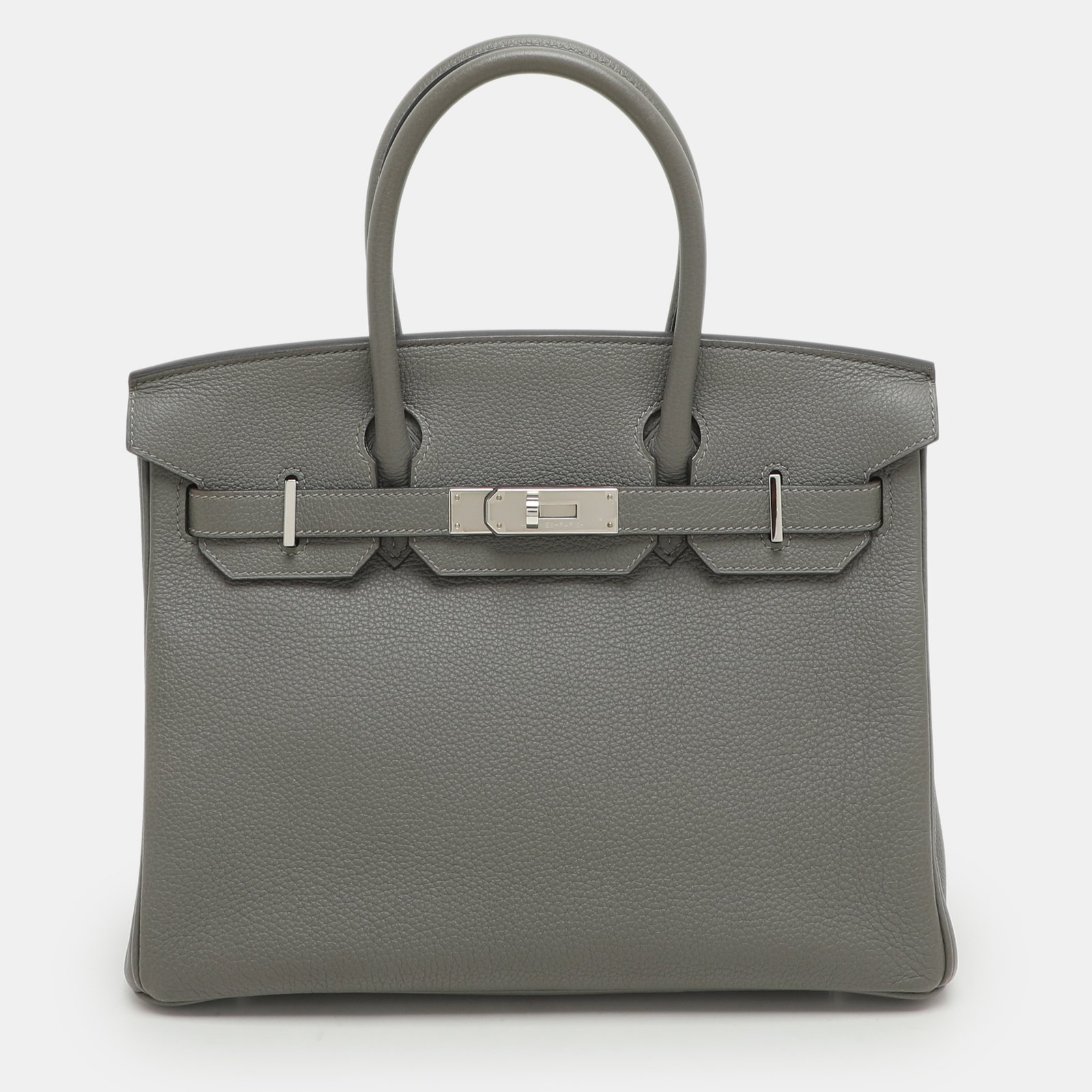 hermes griss mouette togo leather palladium finish birkin 30 bag