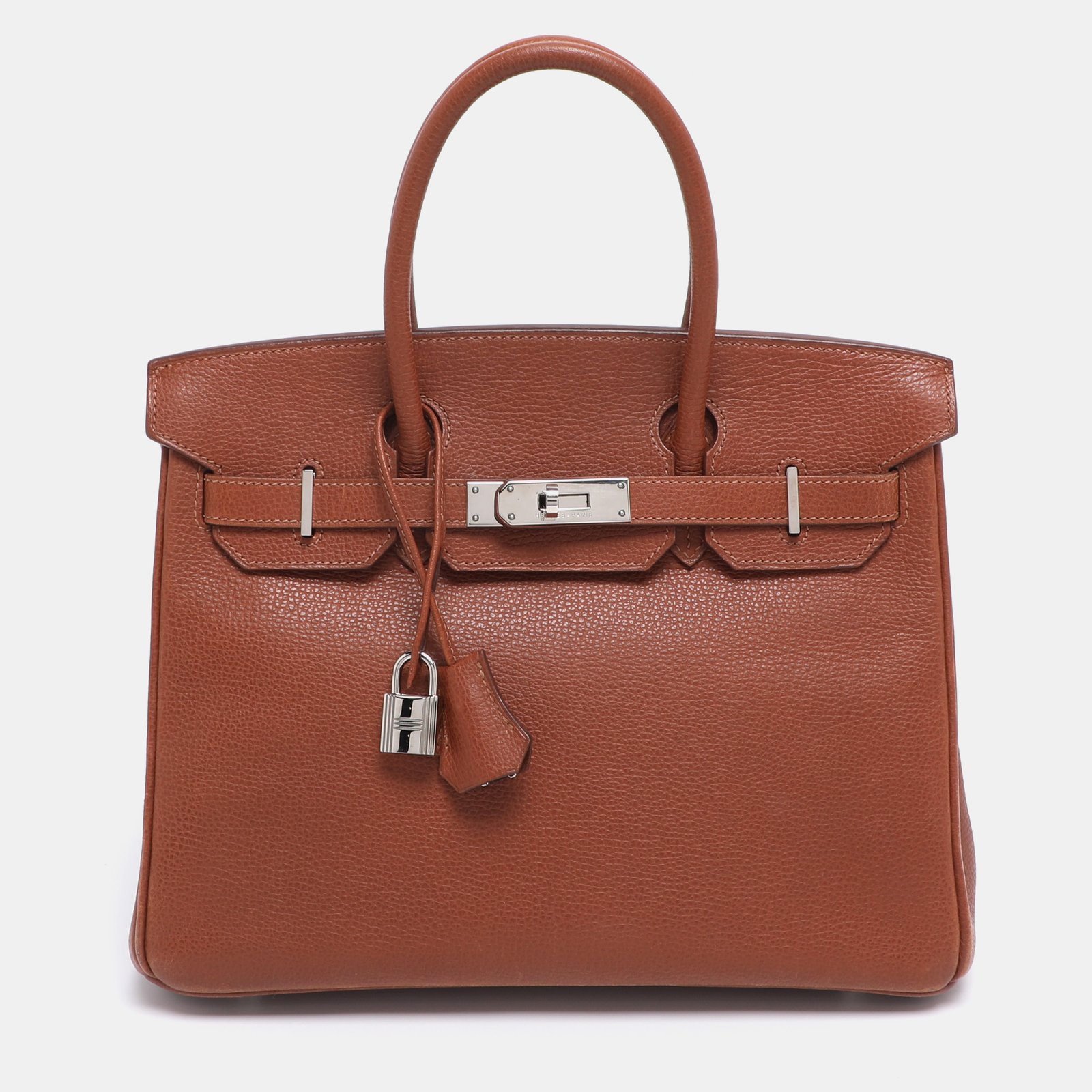 hermes noisette evercolor leather  palladium hardware birkin 30 bag