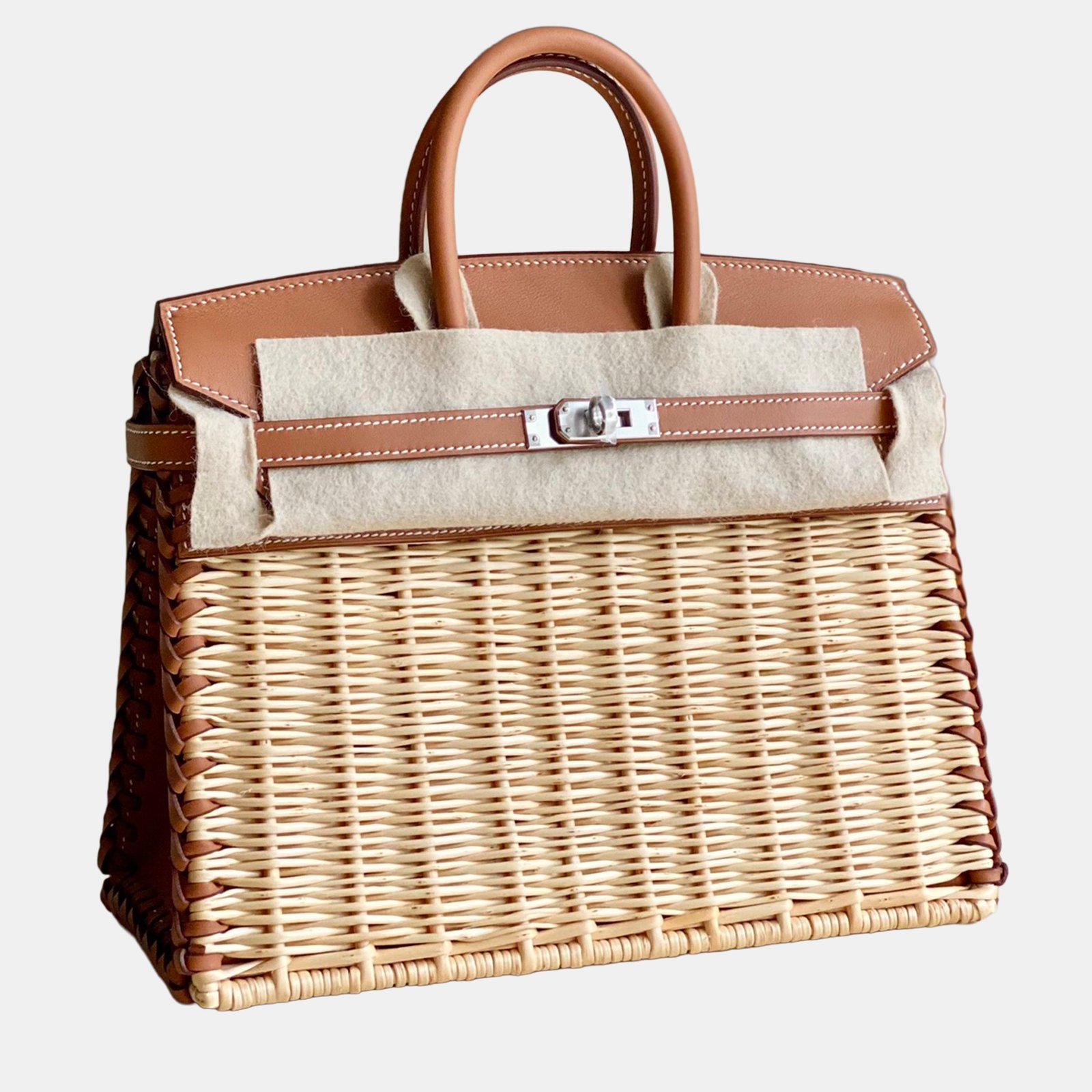 hermes birkin 25 picnic gold swift leather tote bag