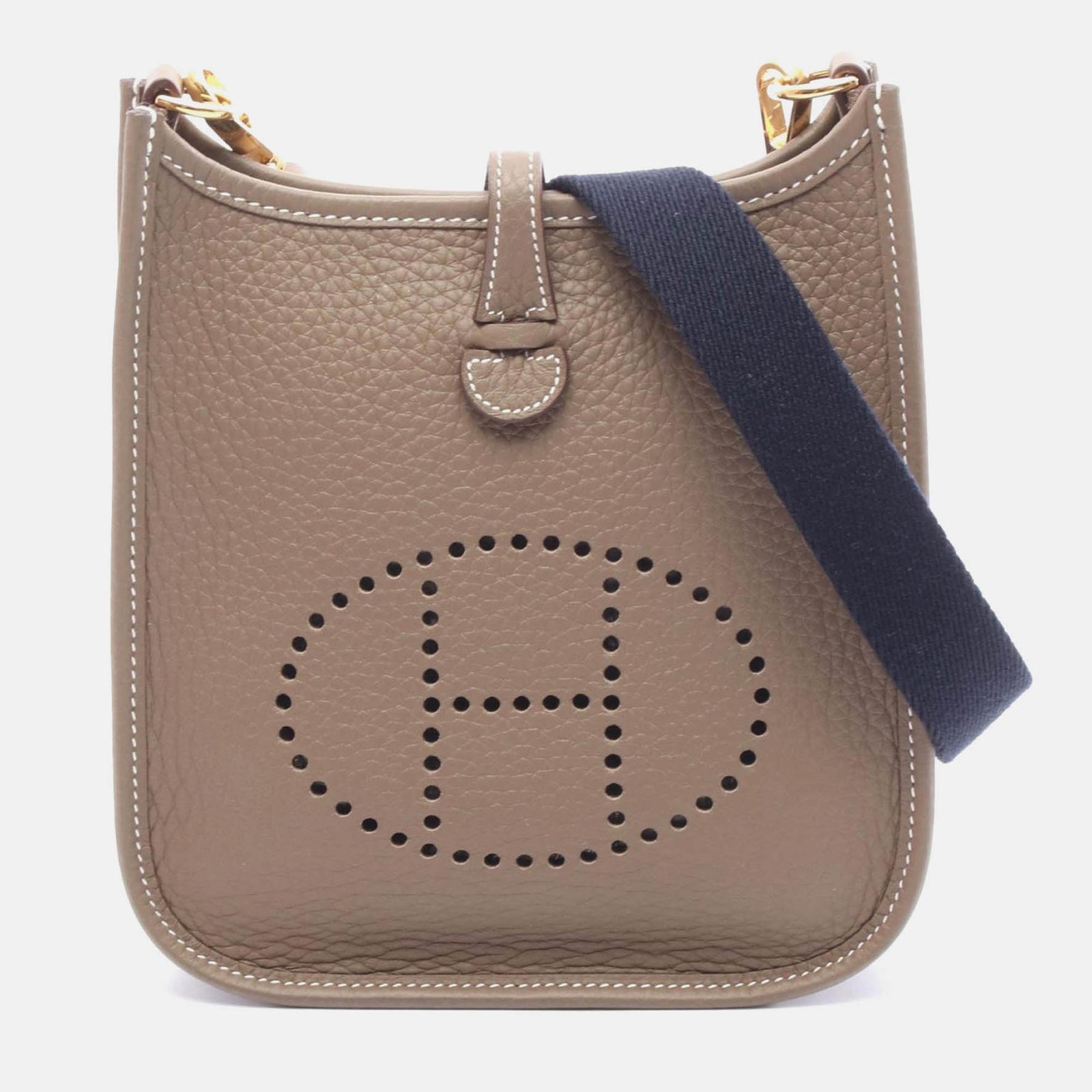 hermes evelyne etoupe grey clemence leather shoulder bag tpm