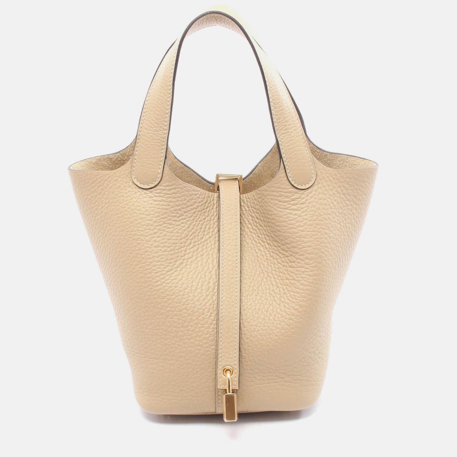 hermes picotin lock beige trench clemence leather handbag pm