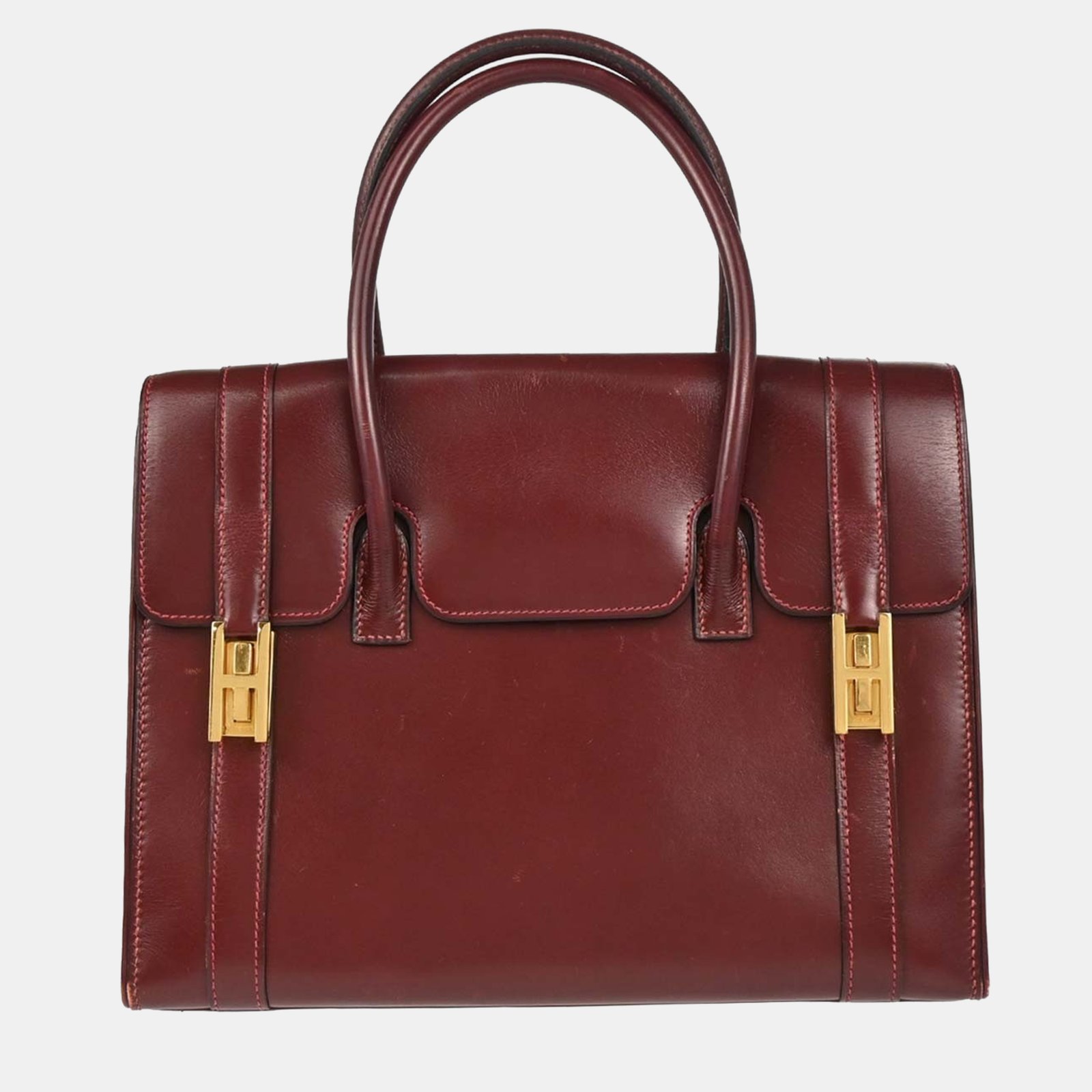 hermes rouge h box calf drag 27 handbag