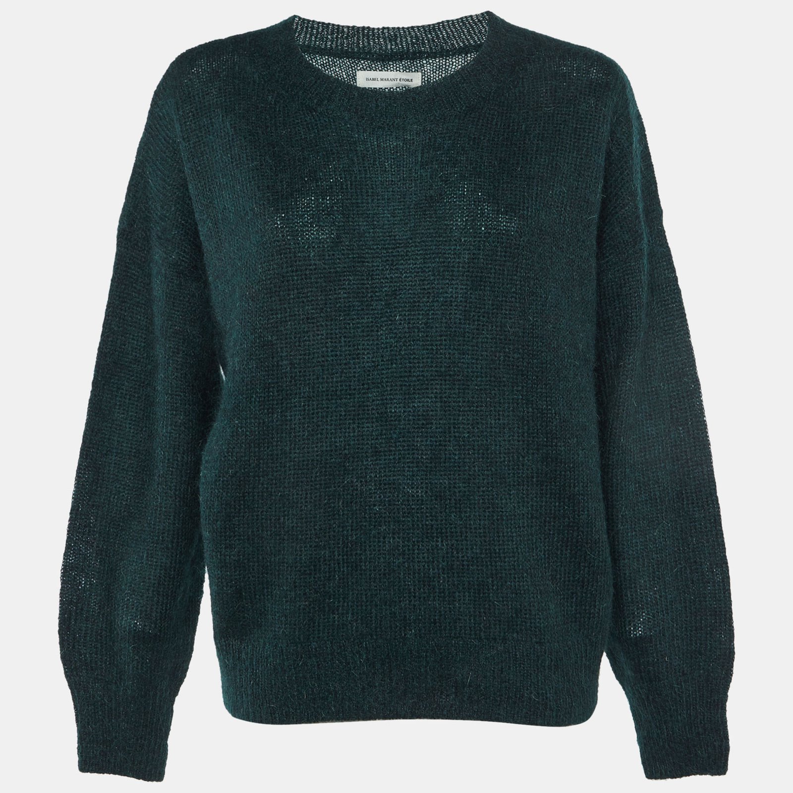 isabel marant etoile green mohair knit crew neck sweater m