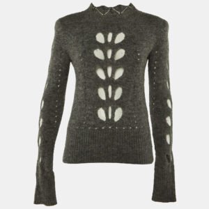 luxury-women-isabel-marant-used-clothes-p1189638-001.jpg isabel marant grey wool knit cutout detail sweater m