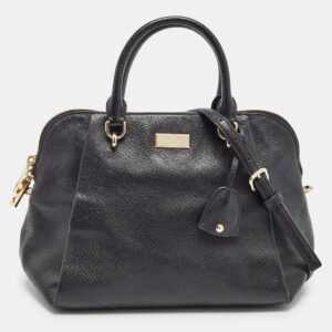 kate spade black leather zip satchel