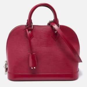 louis vuitton fuchsia epi leather alma pm bag