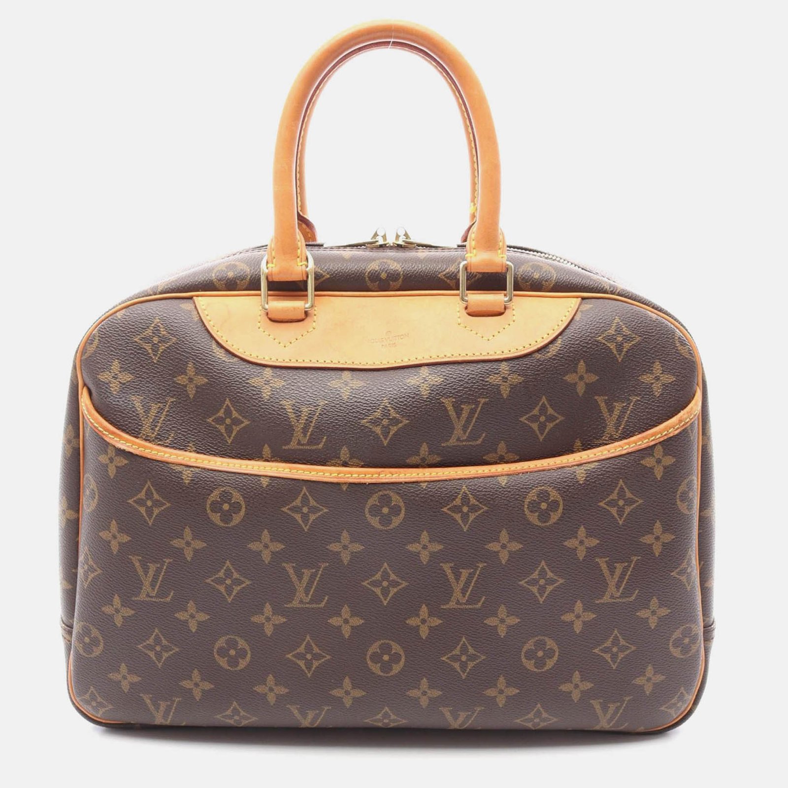 louis vuitton deauville bowling vanity handbag  monogram canvas
