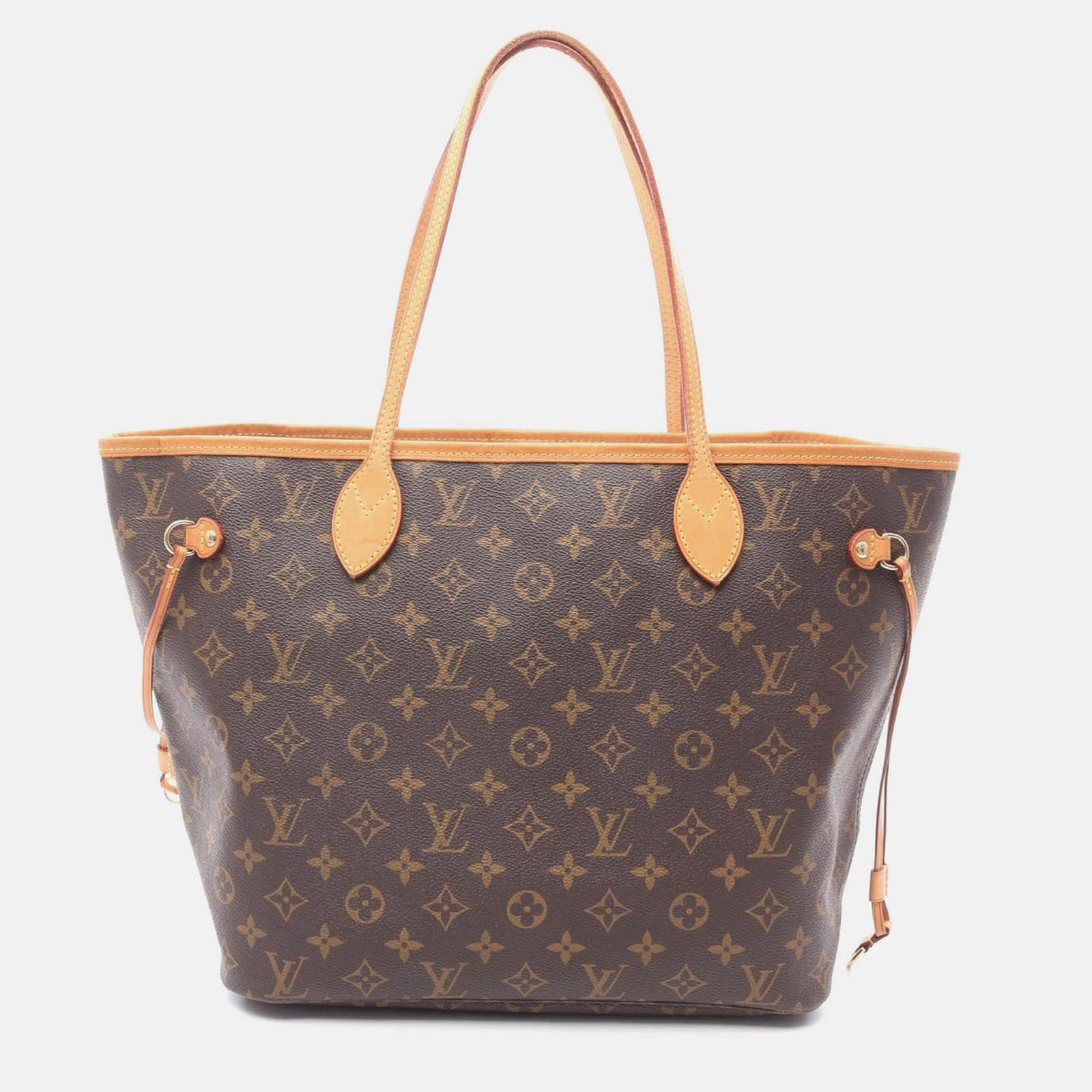 louis vuitton neverfull mm shoulder tote bag  monogram canvas brown