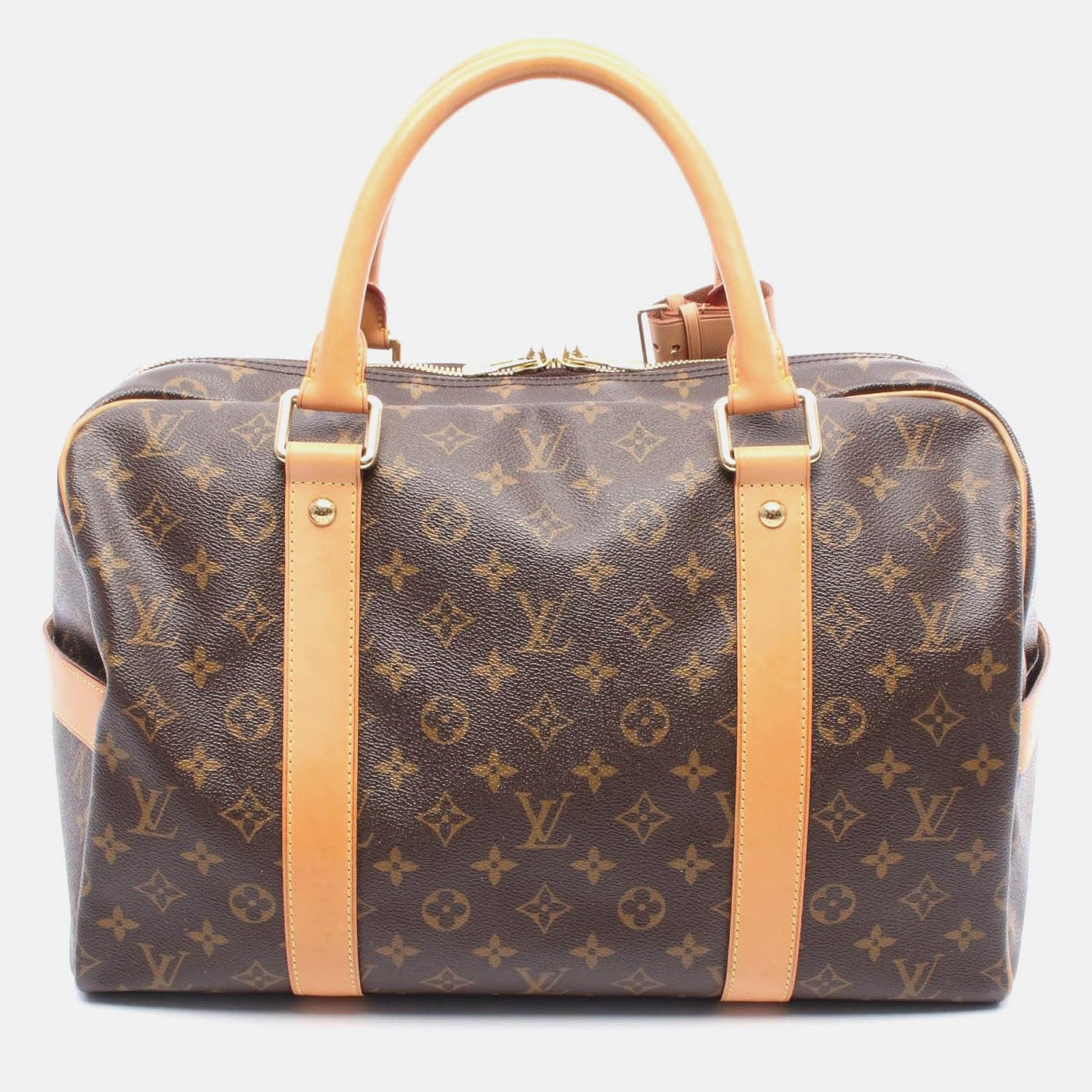 louis vuitton carryall travel duffle bag  monogram canvas leather