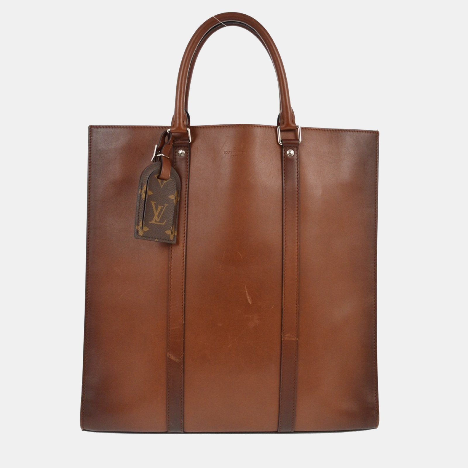 louis vuitton brown nomade sac plat tote handbag