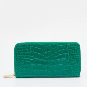 louis vuitton green alligator leather zippy wallet