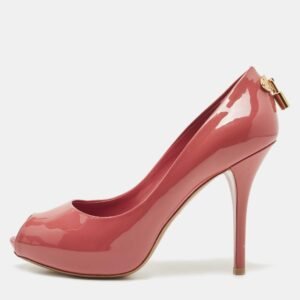 louis vuitton red patent leather oh really! pumps size 36.5