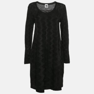 luxury-women-m-missoni-new-clothes-p1109286-008.jpg m missoni black patterned knit full sleeve mini dress l