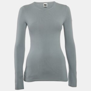 m missoni grey stretch knit crewneck sweatshirt l