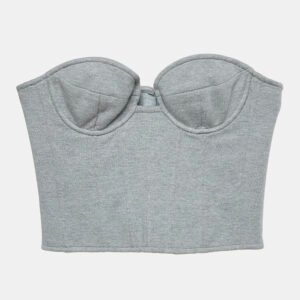 magda butrym grey jersey corset top s
