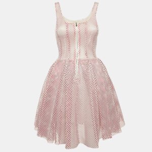 luxury-women-maje-used-clothes-p1111443-002.jpg maje pink mesh flared sleeveless mini dress s