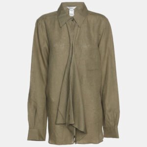 luxury-women-max-mara-new-clothes-p1185124-007-1.jpg max mara green linen long sleeve shirt xl