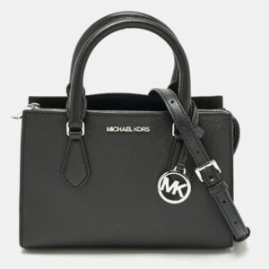 michael kors black faux leather small shiela center zip satchel