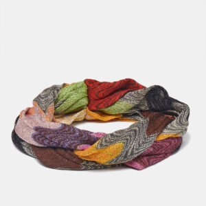 missoni  multicolor lurex knit twisted headband one size