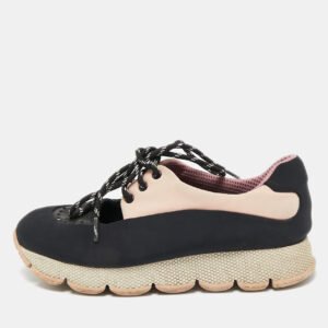 luxury-women-prada-sport-used-shoes-p1106726-001-1.jpg prada sport black/pink neoprene cut out low top sneakers size 39