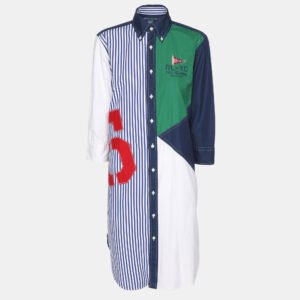ralph lauren multicolor cotton long shirt m