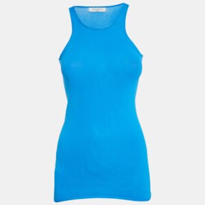 sandro blue jersey tank top s