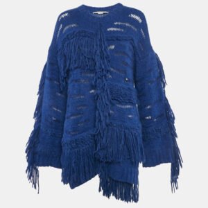stella mccartney blue knit tassel detail sweater s