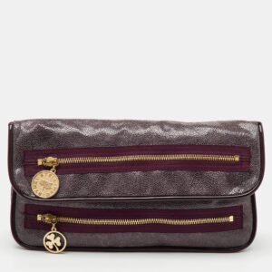luxury-women-stella-mccartney-used-handbags-p1153778-011.jpg stella mccartney burgundy faux leather zipper detail fold over clutch