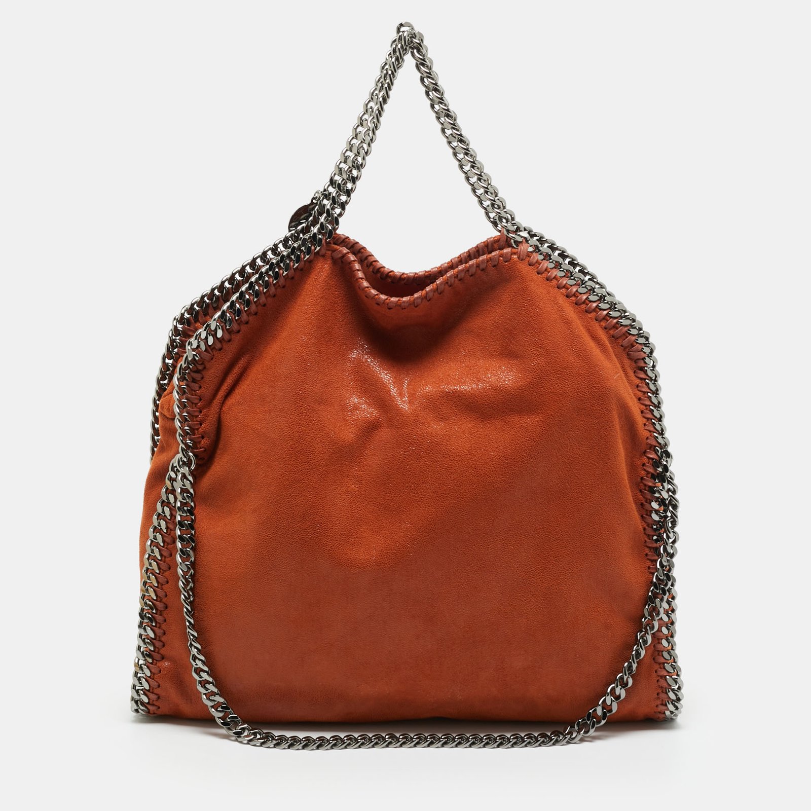 stella mccartney brick brown faux suede small falabella tote