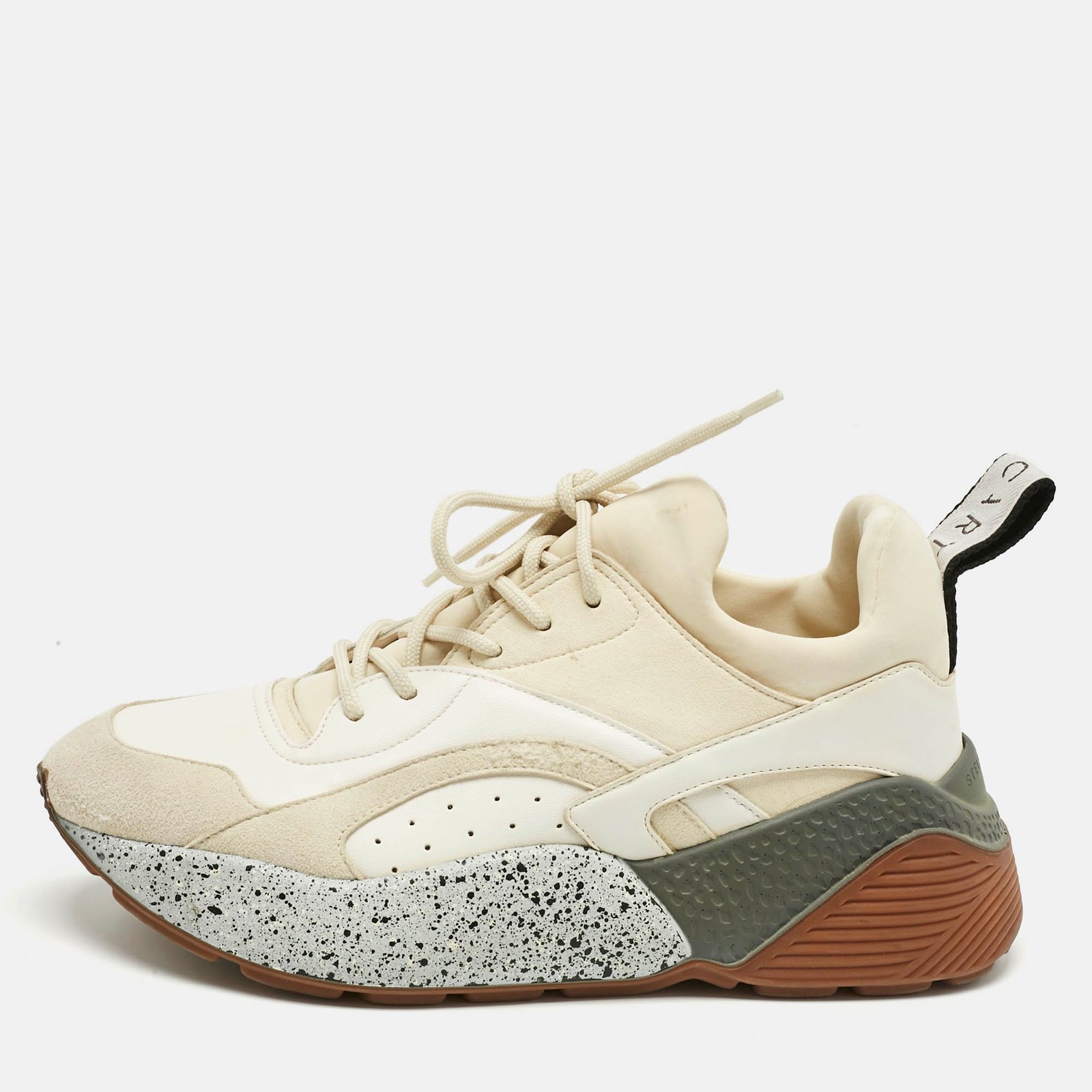 luxury-women-stella-mccartney-used-shoes-p1209010-011.jpg stella mccartney cream/white fabric and faux leather eclypse lace up sneakers size 39