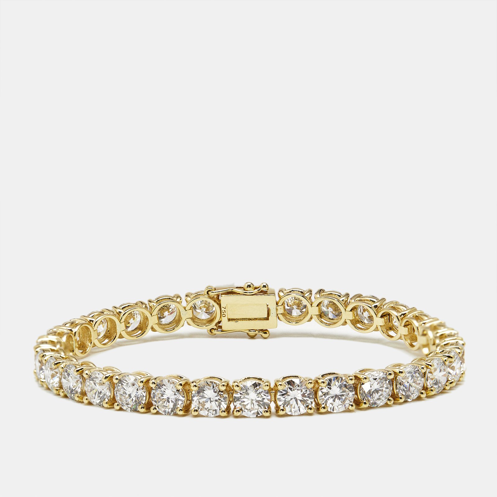 luxury-women-the-diamond-edit-new-fine-jewelry-p1175201-002.jpg 14.50 cts round brilliant lab grown diamonds 18k yellow gold tennis bracelet