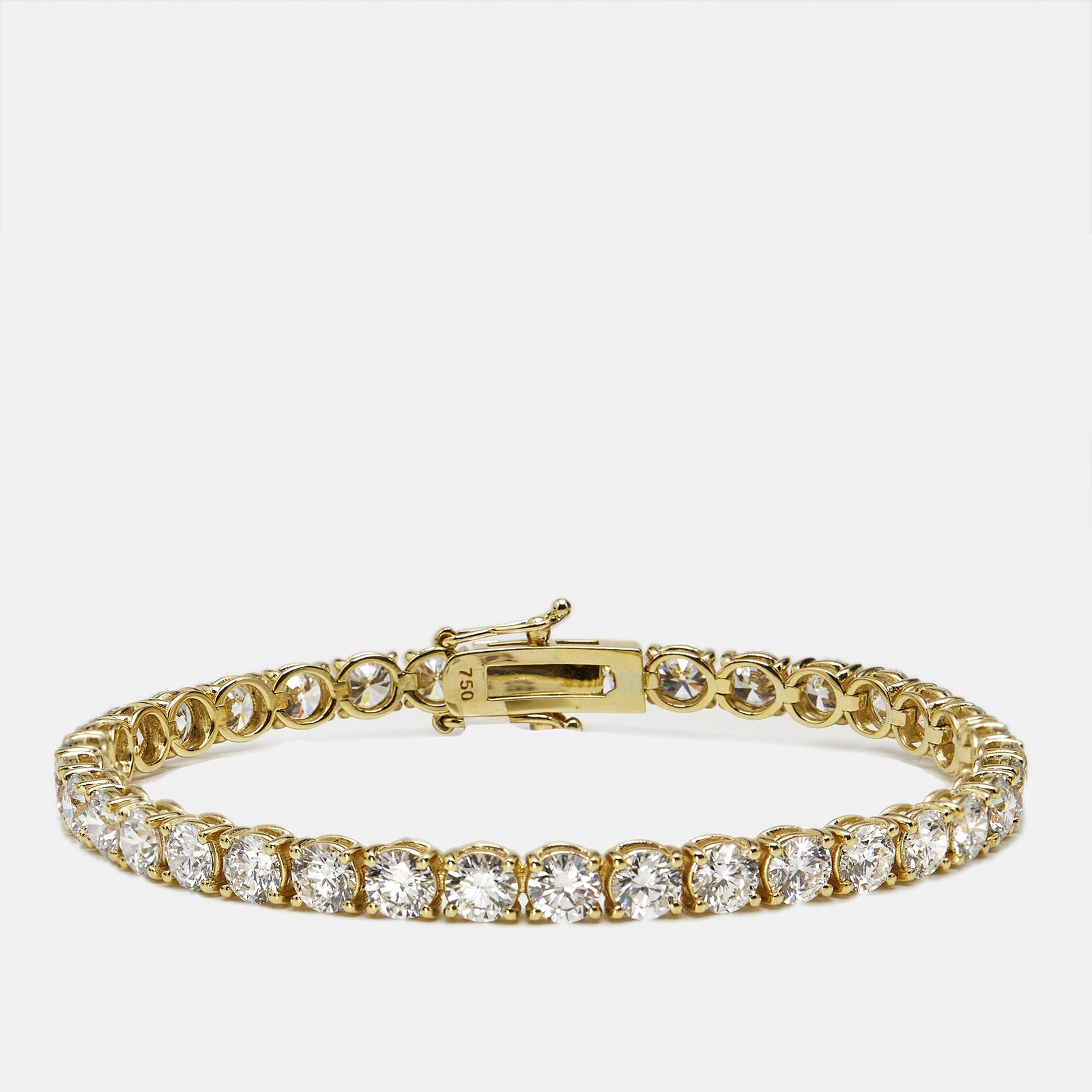 luxury-women-the-diamond-edit-new-fine-jewelry-p1175203-001.jpg 9.80 cts round brilliant lab grown diamonds 18k yellow gold tennis bracelet