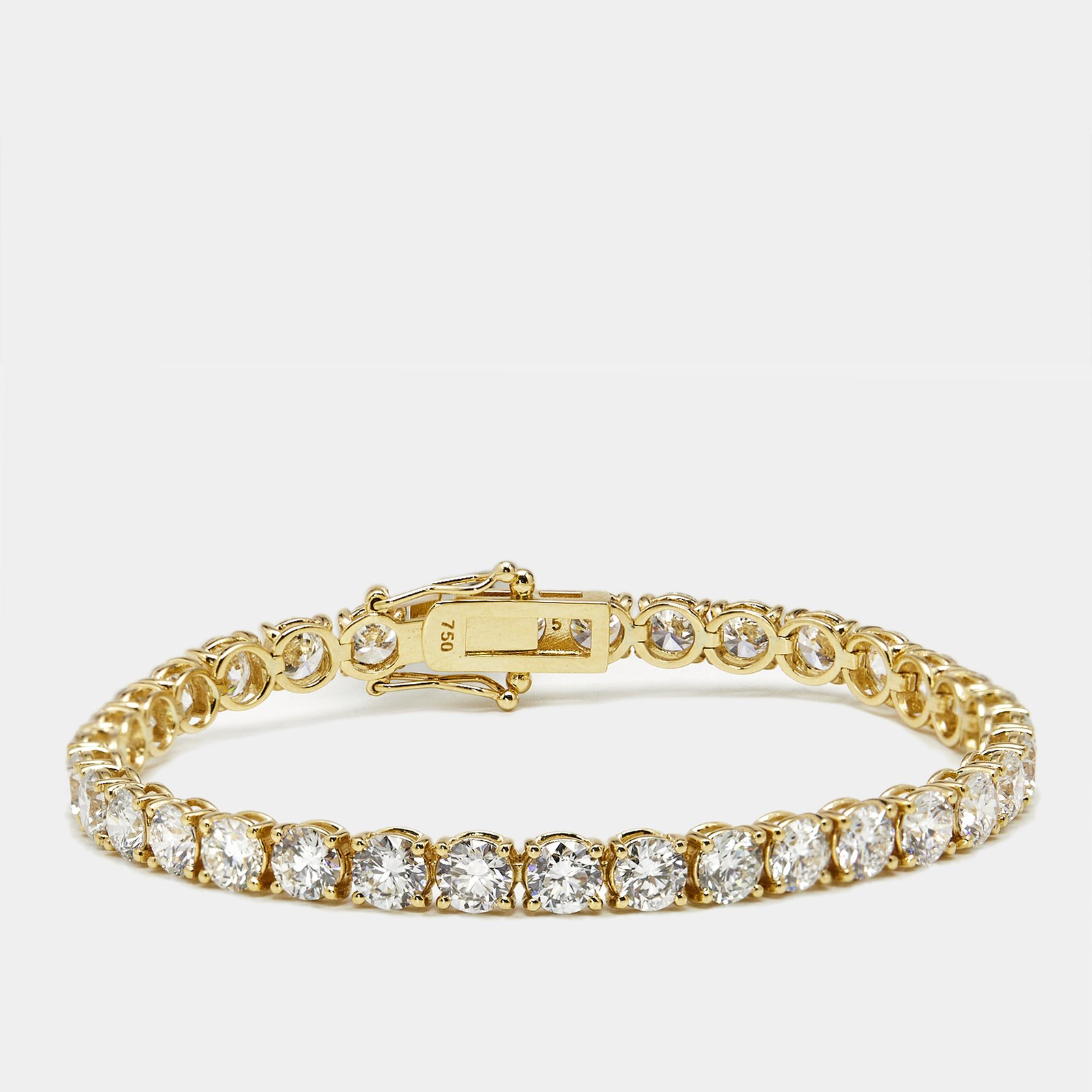 luxury-women-the-diamond-edit-new-fine-jewelry-p1175211-004.jpg 11 cts round brilliant lab grown diamonds 18k yellow gold tennis bracelet