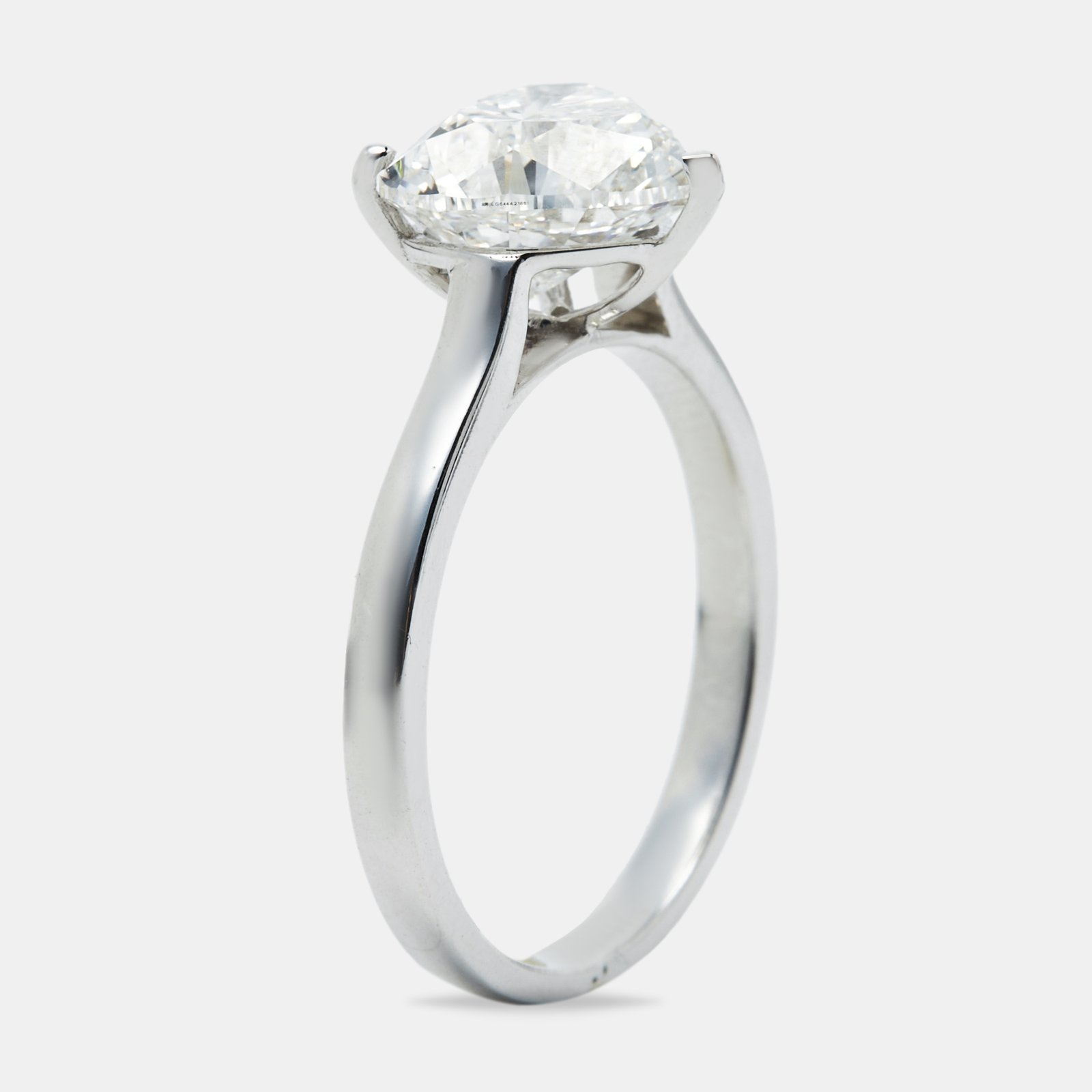 2.00 cts heart lab grown diamond 14k white gold ring size 52