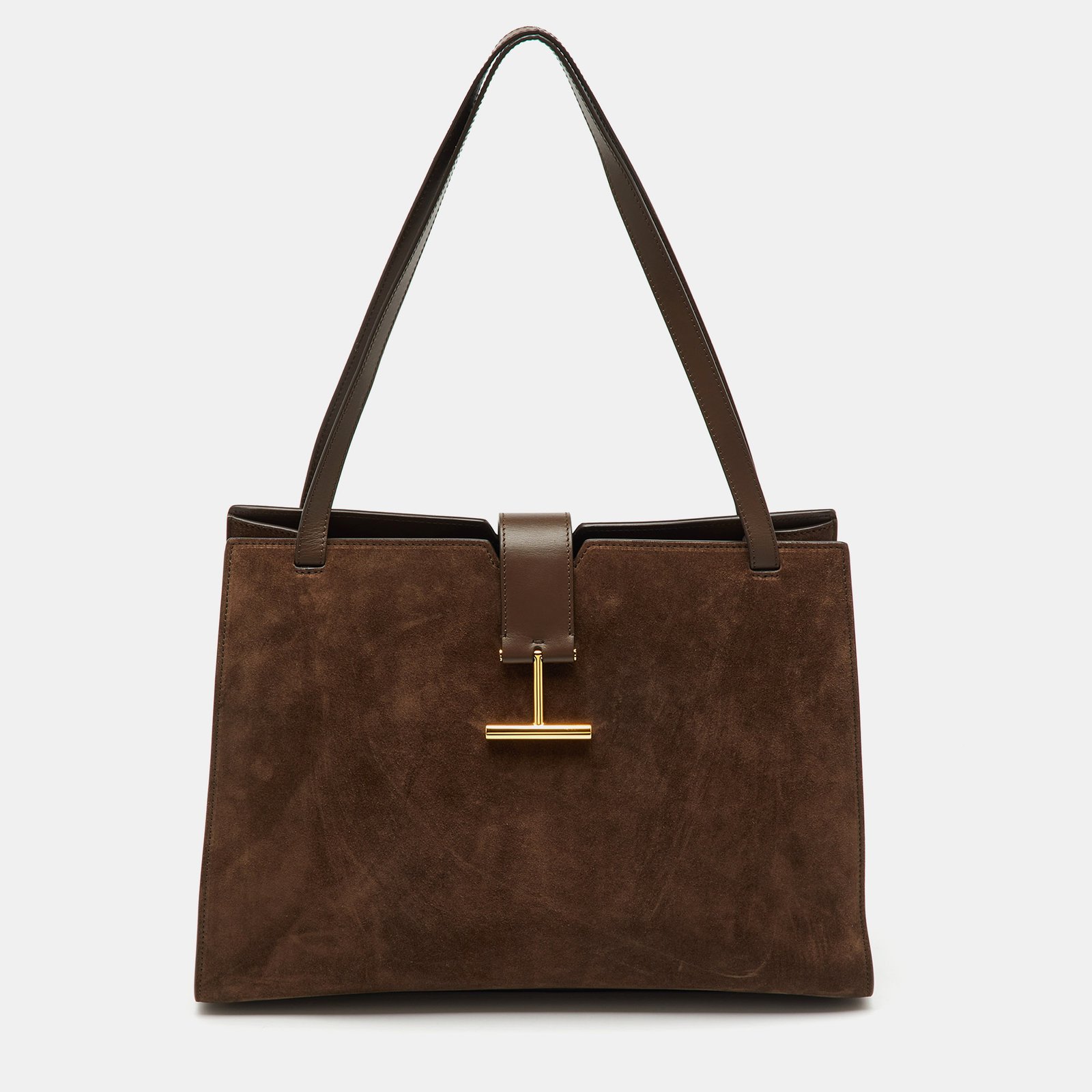 tom ford brown suede and leather tote