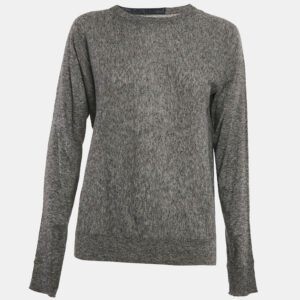 zadig & voltaire grey cashmere full sleeve crisp sweater l