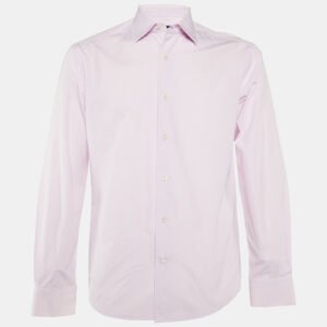lanvin pink cotton button front shirt m