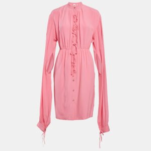burberry bubblegum pink silk joyce dress s