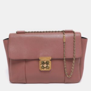 chloe old rose leather large elsie shoulder bag
