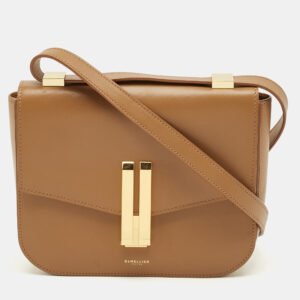 demellier brown leather vancouver shoulder bag