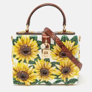 luxury-women-dolcegabbana-new-handbags-p1096996-012.jpg dolce & gabbana yellow/brown acrylic and python trim sunflower dolce box bag