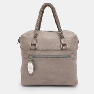 fendi beige selleria leather satchel